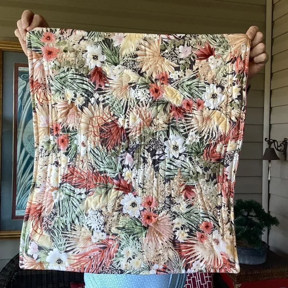 NWT. Hand Crafted Colorful Quilted Forest Wall Art Quilt